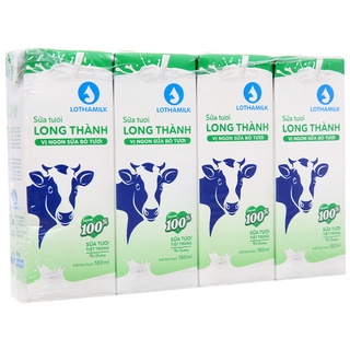 Sữa tươi tiệt trùng có đường Lothamilk hộp 180ml