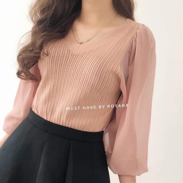 Áo lên mỏng tay voan