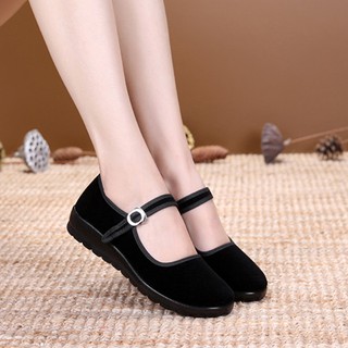 Giày búp bê nữ đế bằng có quai