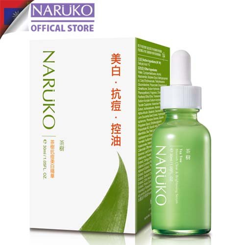 Tinh chất ngăn ngừa mụn, kiểm soát dầu và giảm thâm mụn Naruko Tea Tree Blemish Clear &amp; Brightening Serum 30ml (Bản Đài)