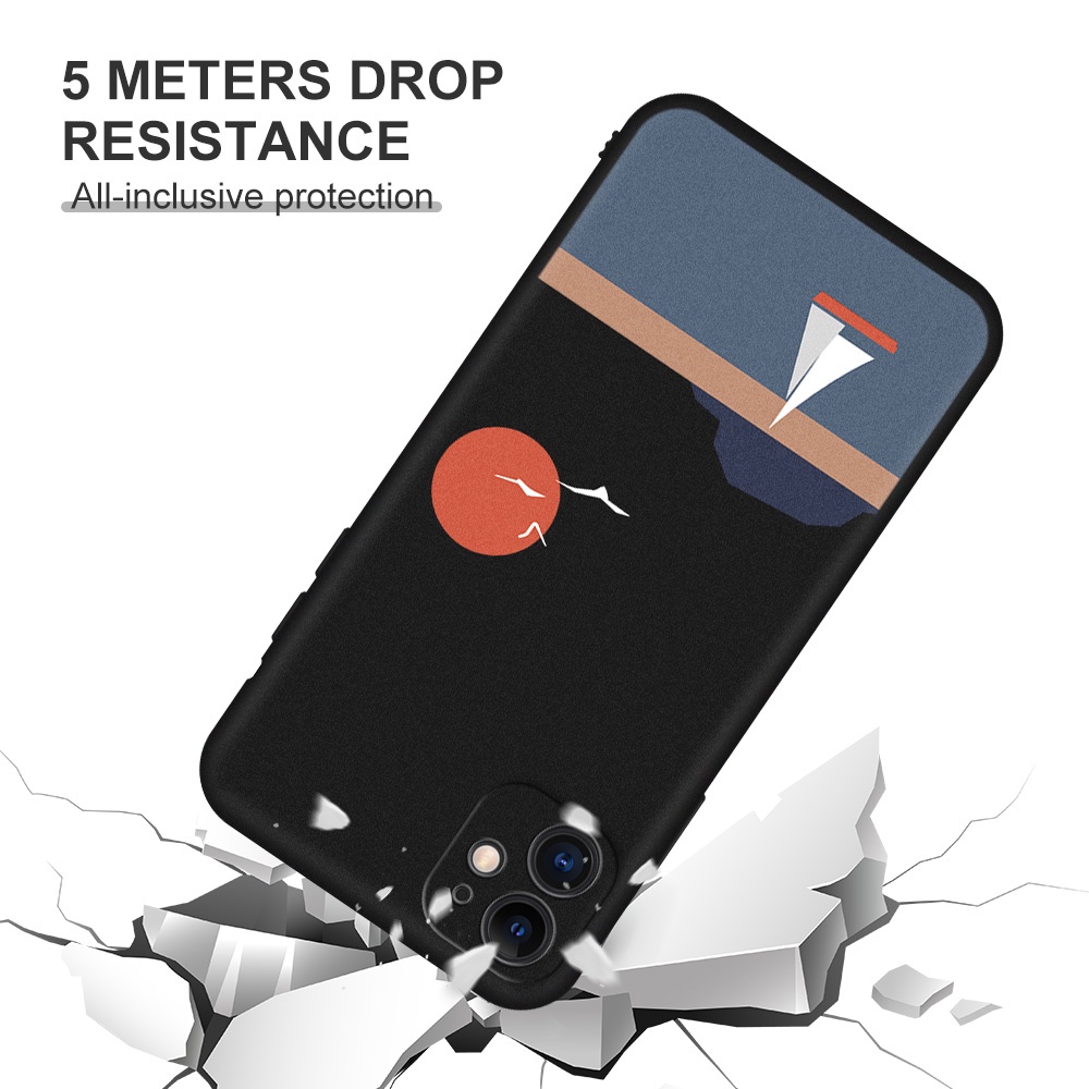 Ốp điện thoại TPU màu nhám chống rơi cho iPhone 11 12 13 Pro Max XR XS Max X 6 7 8 Plus SE2020 4 5 6splus 6S 12 13