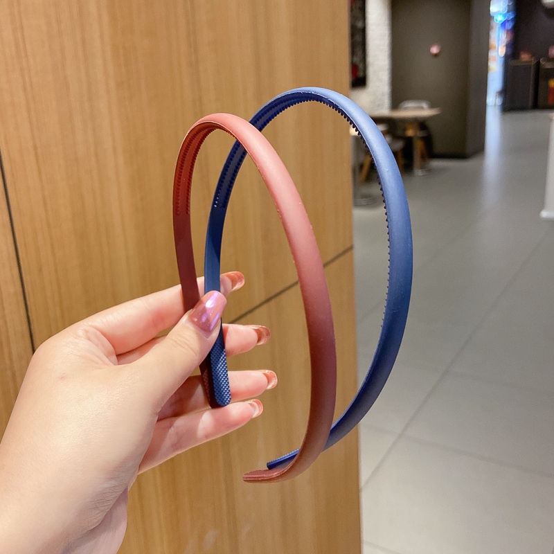 Băng Đô Cài Tóc Màu Trơn Đơn Giản Cho Nữ