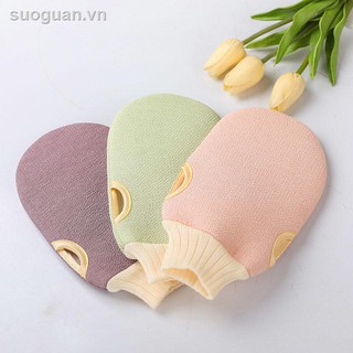 2-sided exfoliating bath gloves for adults