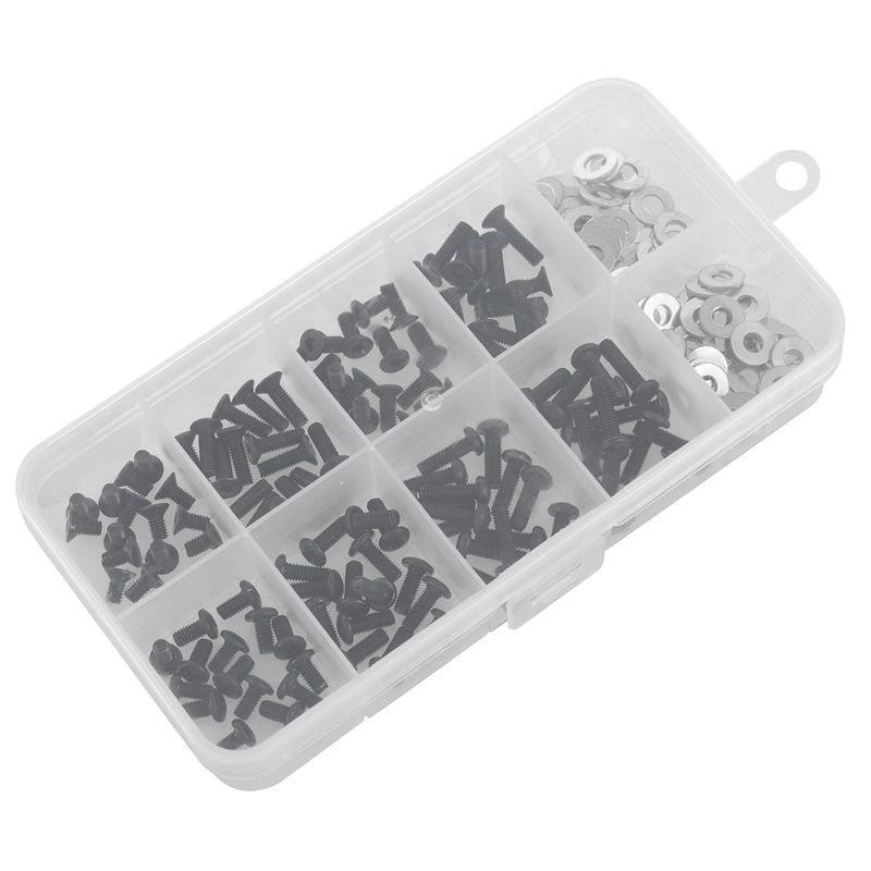 Set 180 Ốc Vít Chuyên Dụng Cho Xe Điều Khiển Từ Xa 1 / 10 HSP Traxxas Tamiya HPI Kyosho D90 SRC10