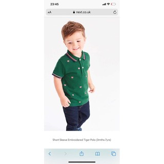 Áo phông Next polo hoạ tiết