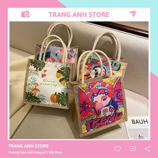 Túi xách cói mini TRANG ANH họa tiết siêu xinh hàng mới về TCHH69