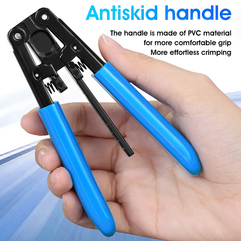 Công cụ tước dây quang Máy cắt dây cáp Kìm tuốt sợi quang cho dây cáp FTTH Tước dây màu xanh lam