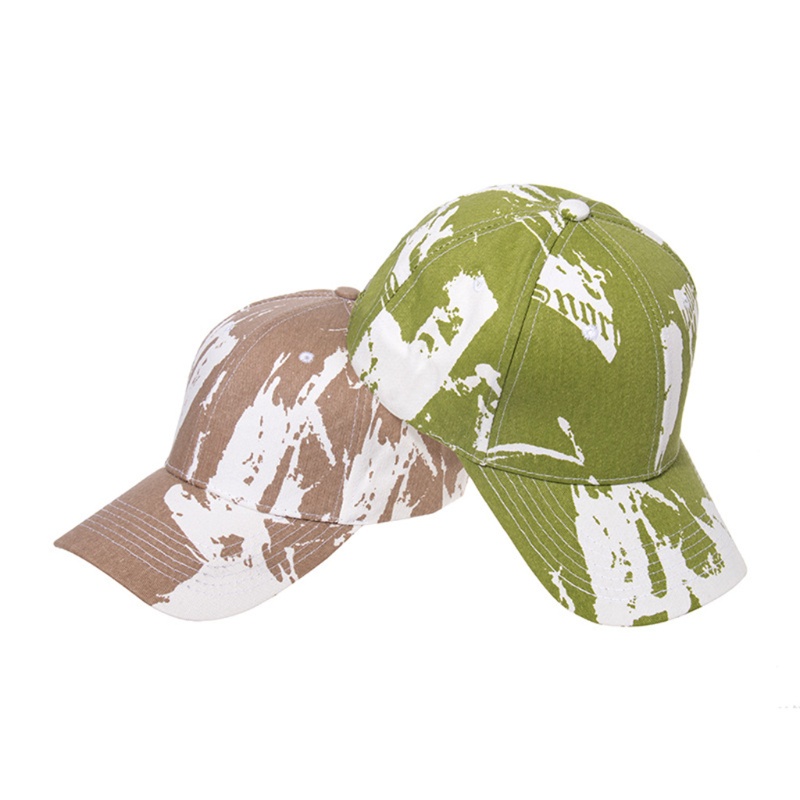 Mũ Lưỡi Trai Nhuộm Màu In Chữ Graffiti Phong Cách Hàn Quốc Thời Trang Mùa Hè Cho Nam Và Nữ