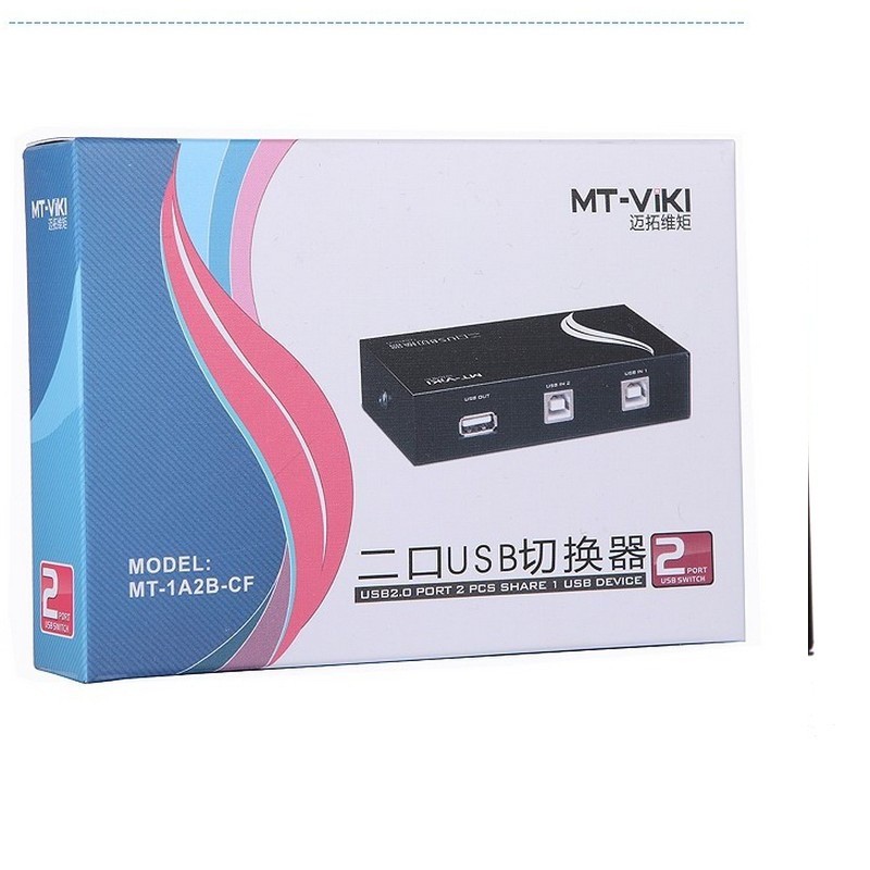Bộ chia 2 máy tính dùng chung 1 máy in Switch USB MT-VIKI - MÀU Đen