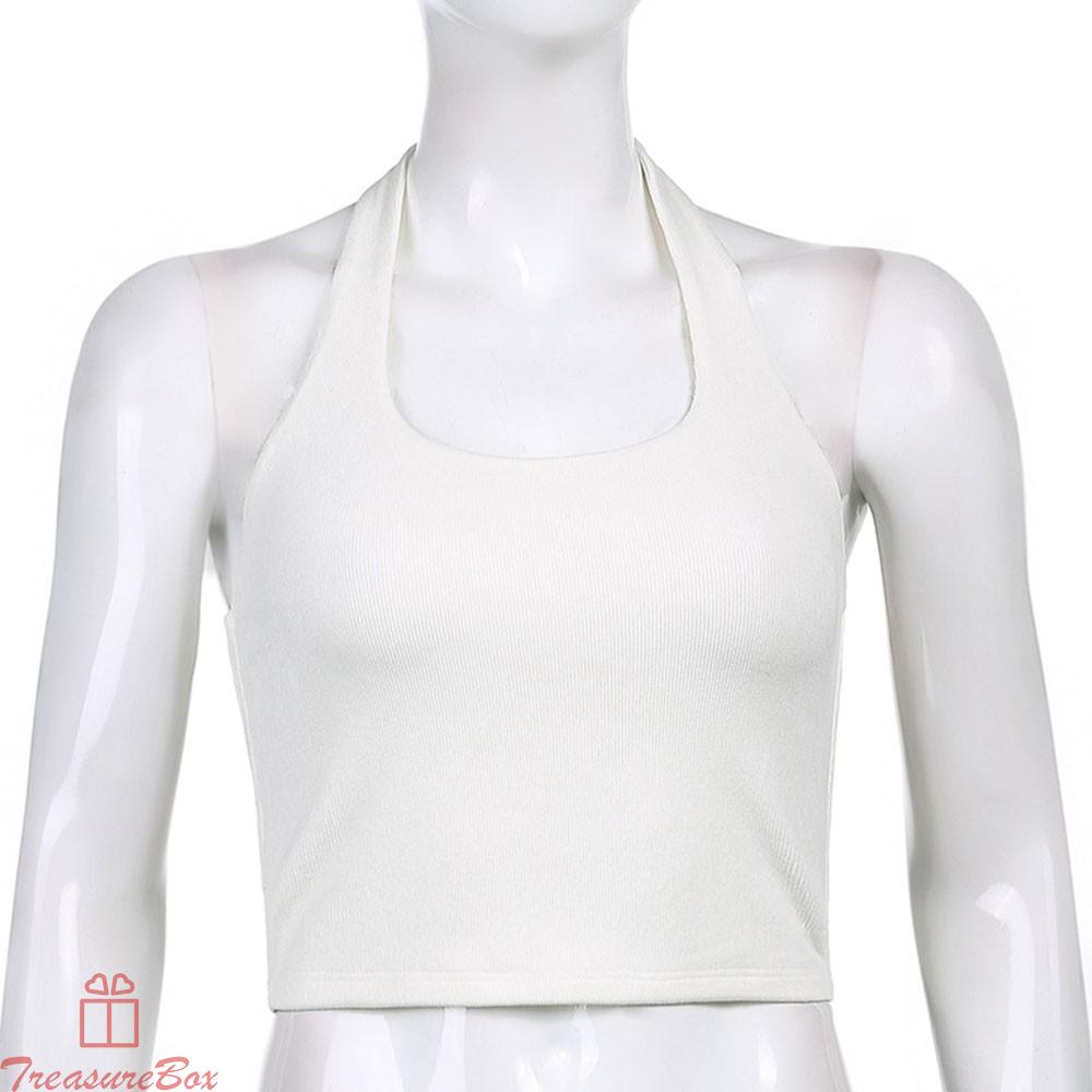 Áo Croptop Dệt Kim Thiết Kế Cổ Chữ V Hở Lưng Quyến Rũ | BigBuy360 - bigbuy360.vn