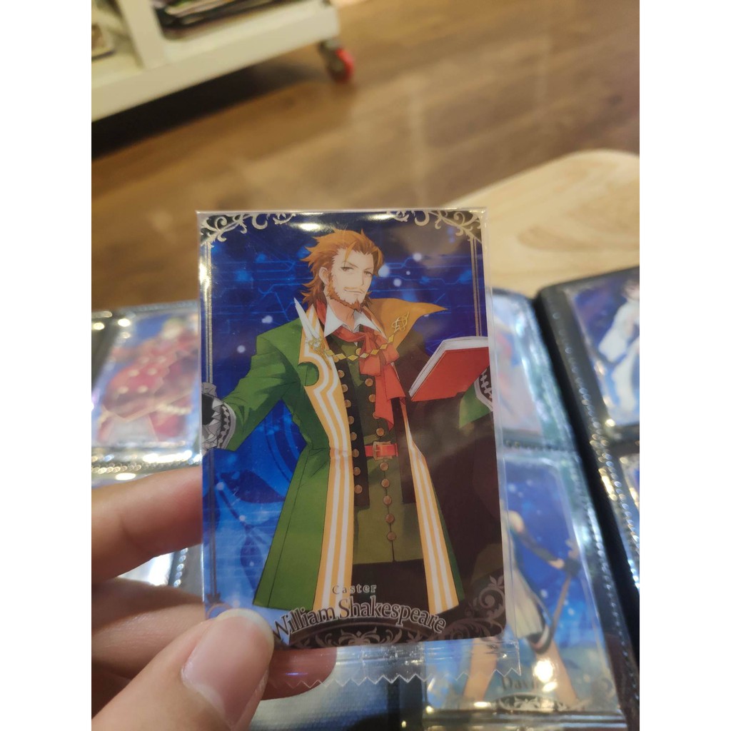 Thẻ bài sưu tầm bánh xốp Fate Grand Order FGO William Shakespeare - Tặng bọc bài nhựa bảo quản