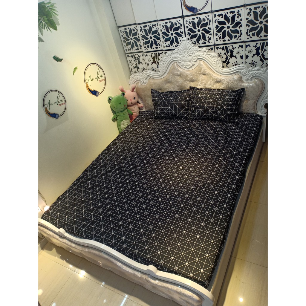 Bộ ga gối 💖m6/m8💖 drap giường poly, ga trải giường + 2 vỏ gối nằm đơn giản An Như Bedding | BigBuy360 - bigbuy360.vn