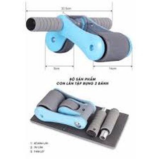 con lăn tập cơ bụng 2 bánh