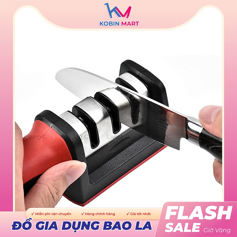 FREE SHIP - Dụng Cụ Mài Dao Cầm Tay Đa Năng ASAKH Nhật Bản, 3 Cấp Mài