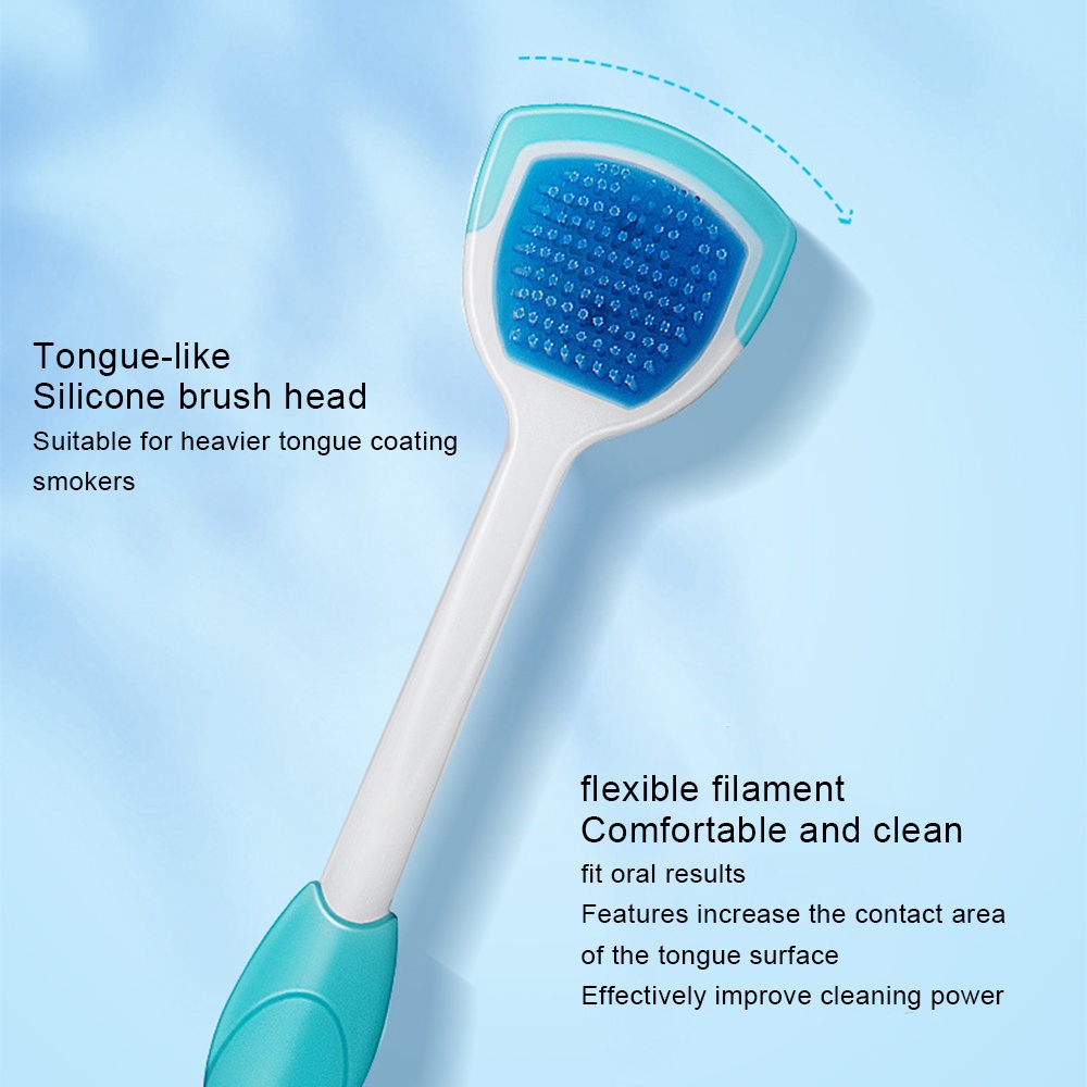 ❤Bộ Gel Tẩy Lưỡi 50g Kèm Bàn Chải Silicone Làm Sạch Lưỡi Tiện Dụng Gel làm sạch lưỡi