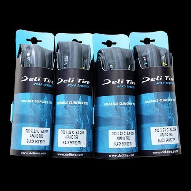 Vỏ Gấp Đen 700 -23c Chống Đinh DELI