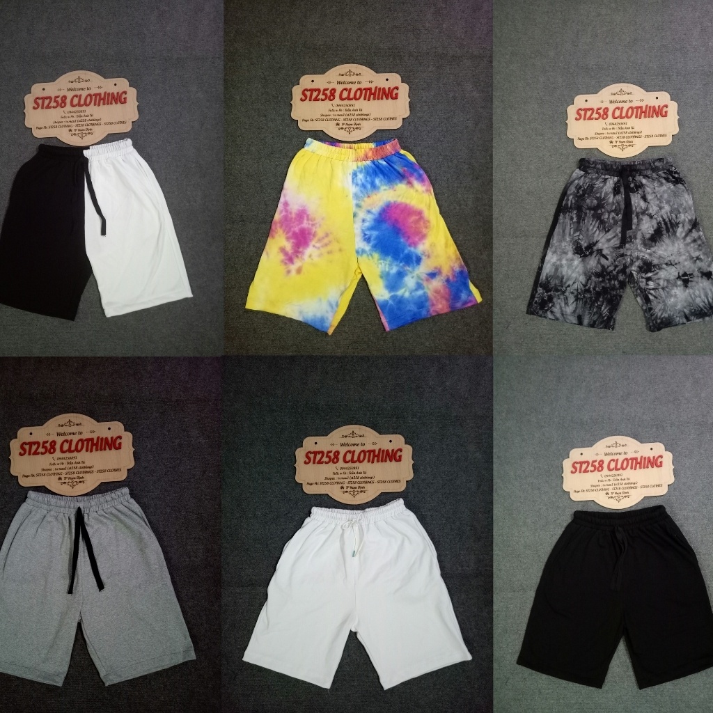 Quần short thun (Size 30kg -100kg size M - 2XL )