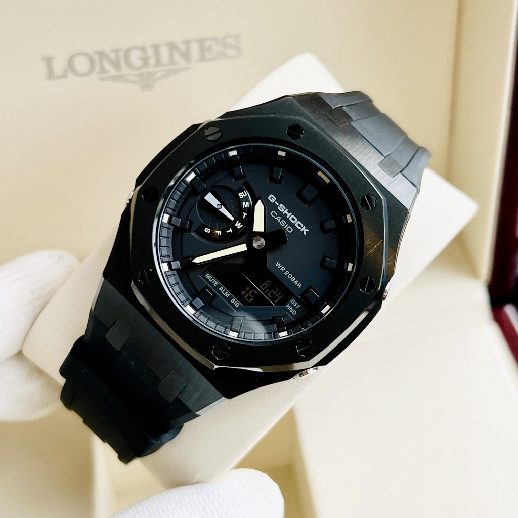 Đồng hồ nam dây Nhựa Casio G Shock GA 2100 Custom Royal Black