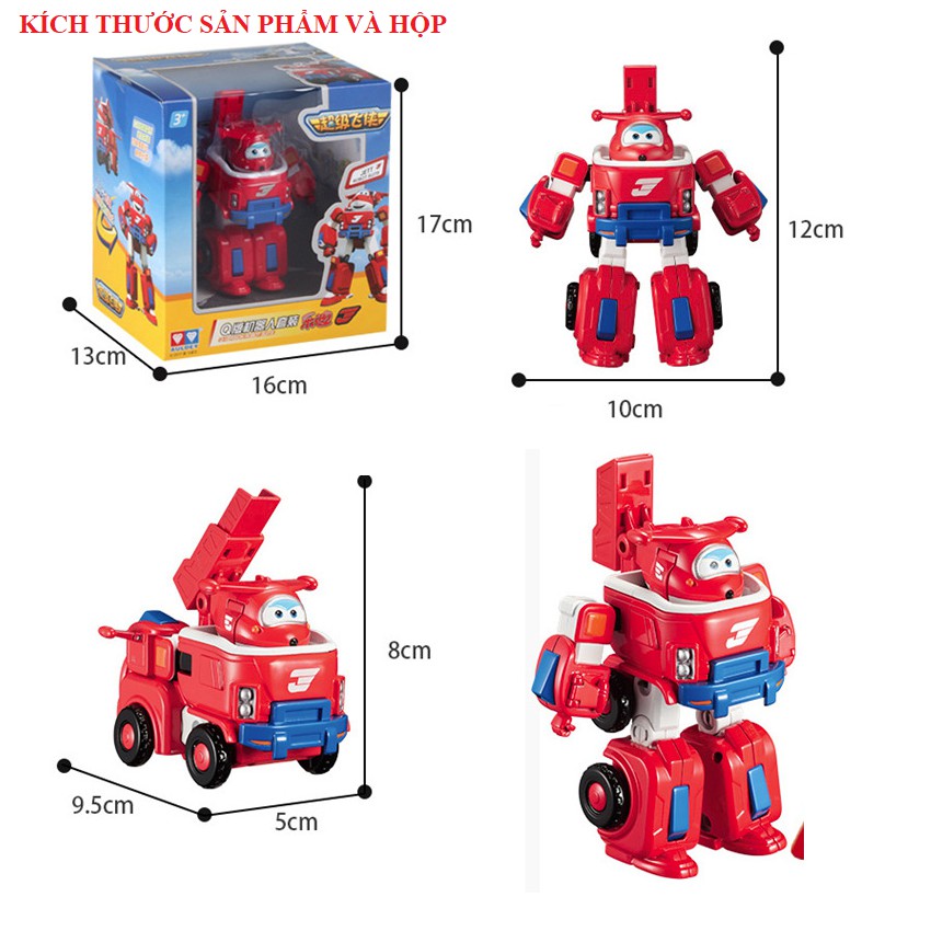 Jett tia chớp mini và robot cỡ nhở Đồ chơi đội bay siêu đẳng super wings