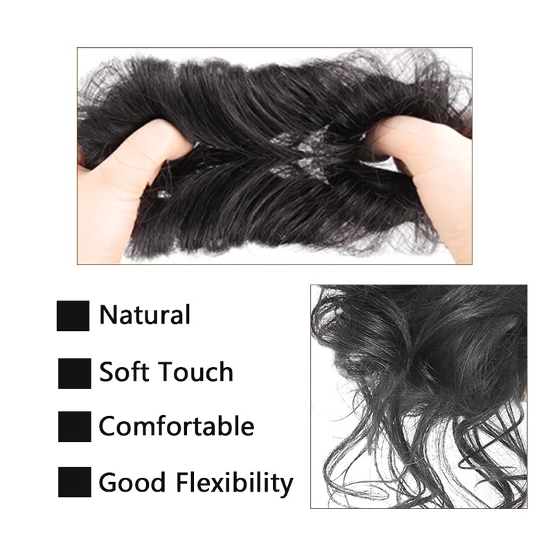Búi tóc giả xoăn lơi Hàn Quốc Qiqishop