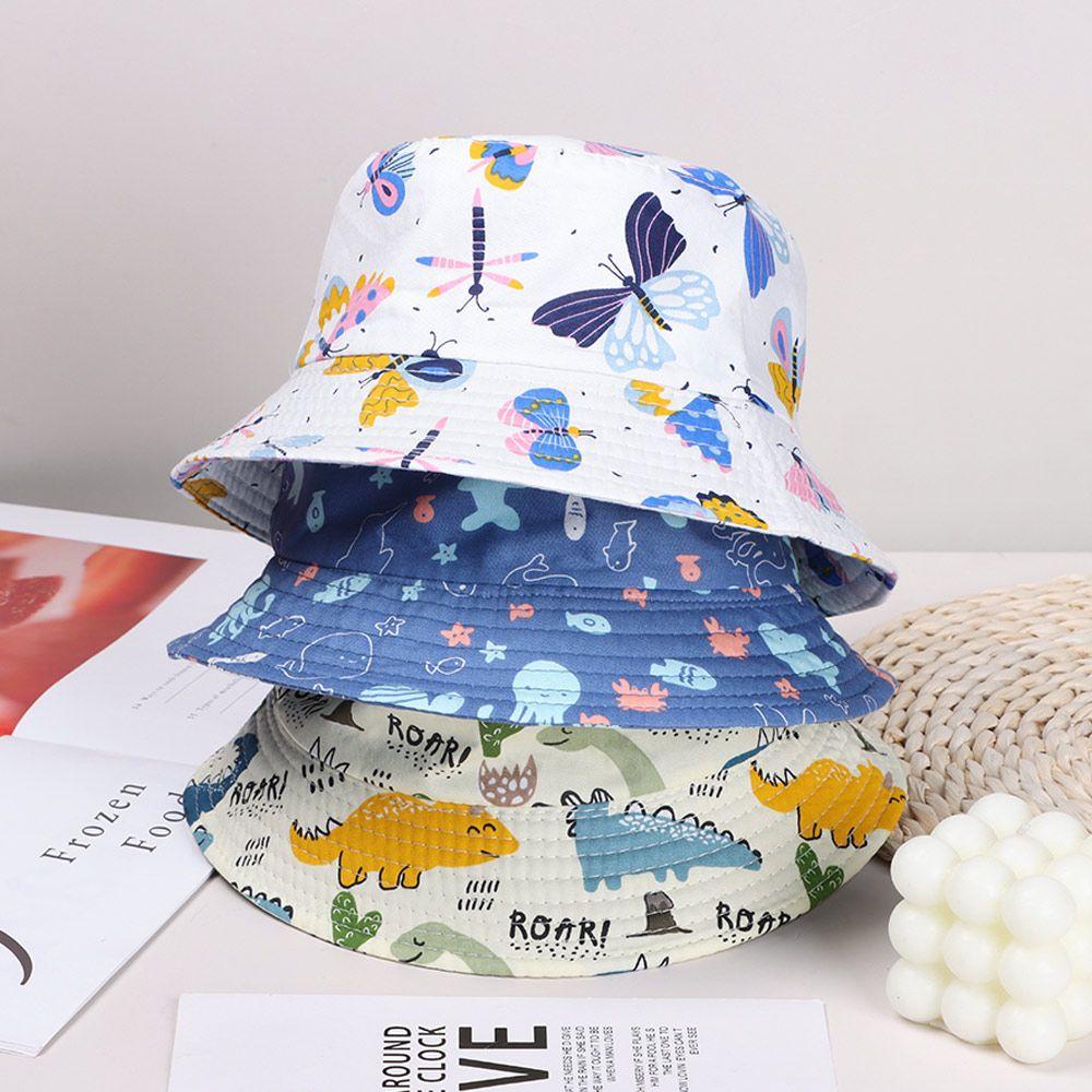 LAYOR1 Mũ Tai Bèo Chống Nắng Họa Tiết Động Vật Trái Cây Graffiti Cho Bé
