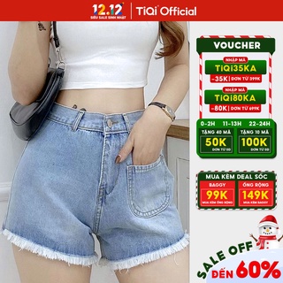 Quần short nữ lưng cao TiQi Jeans S1-460