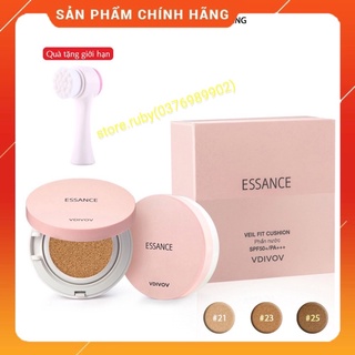 Phấn nước mịn lì mờ khuyết điểm Essance Veil Fit Cushion SPF50+ PA+++ 15g Tặng Cọ rửa mặt