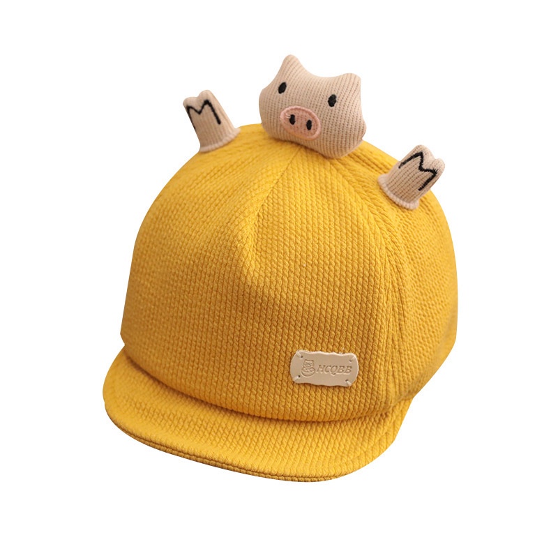 Mũ cho bé chất vải xin hình chú lơn siêu đáng yêu cho bé trai bé gái 3 đến 18 tháng
