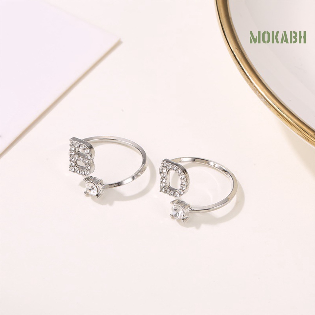 Nhẫn Cưới Mở Hình Chữ Cái A Đến Z Có Thể Điều Chỉnh Kích Cỡ