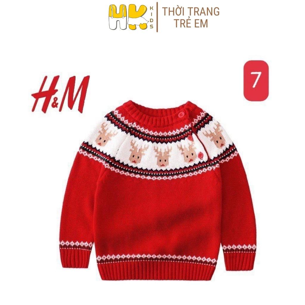 Áo len Noel cho bé từ 1-8 tuổi, chất len cao cấp mềm mịn đanh lì cho bé diện trong mùa giáng sinh - HK KIDS