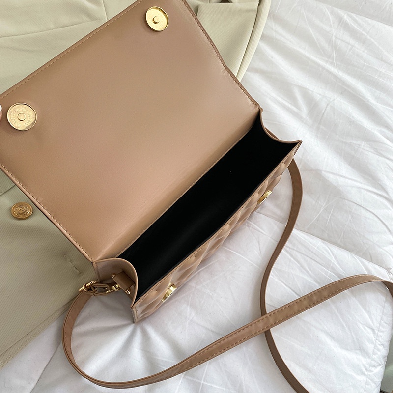 Túi đeo chéo màu trơn phong cách retro thời trang cho nữ