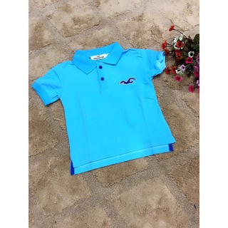 Áo thun Bé Trai Hollister Xanh Biển Trơn