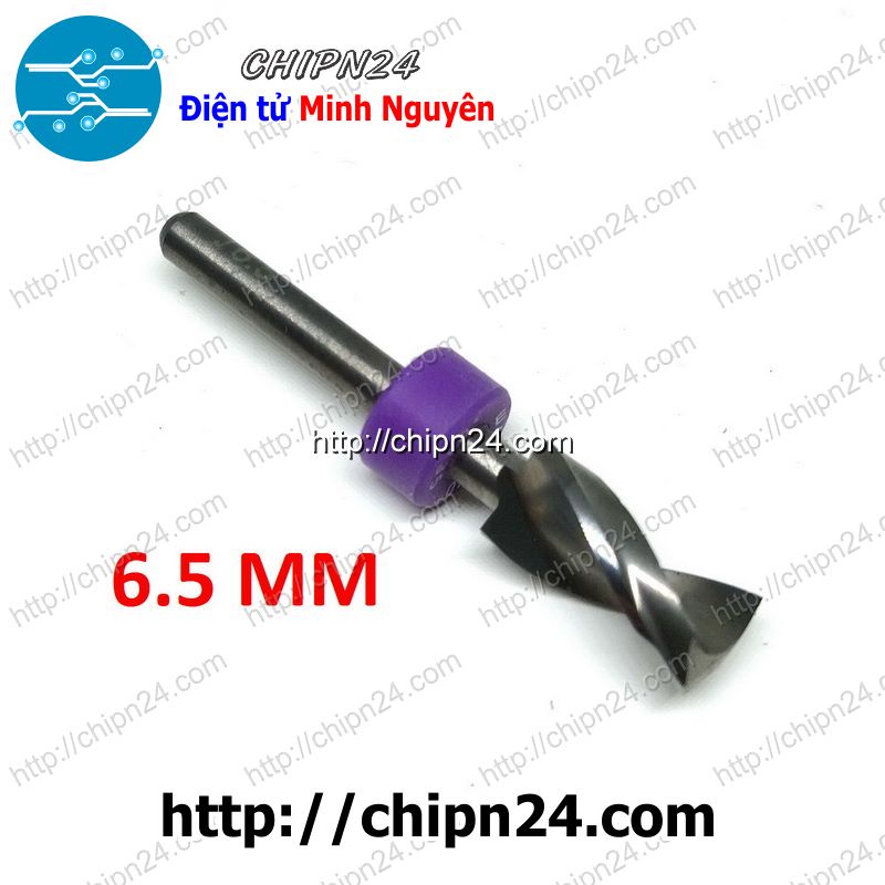 [1 CÂY] Mũi khoan mạch in CNC 6.5mm (Mạch điện tử, PCB)