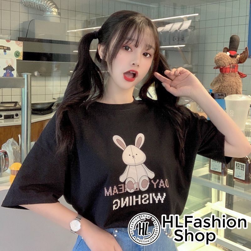 [ Mã WASTAPR giảm 10K đơn 50K] Áo croptop thun nữ Rabbit Wishing cực xinh, áo thun nữ HLFashion | BigBuy360 - bigbuy360.vn