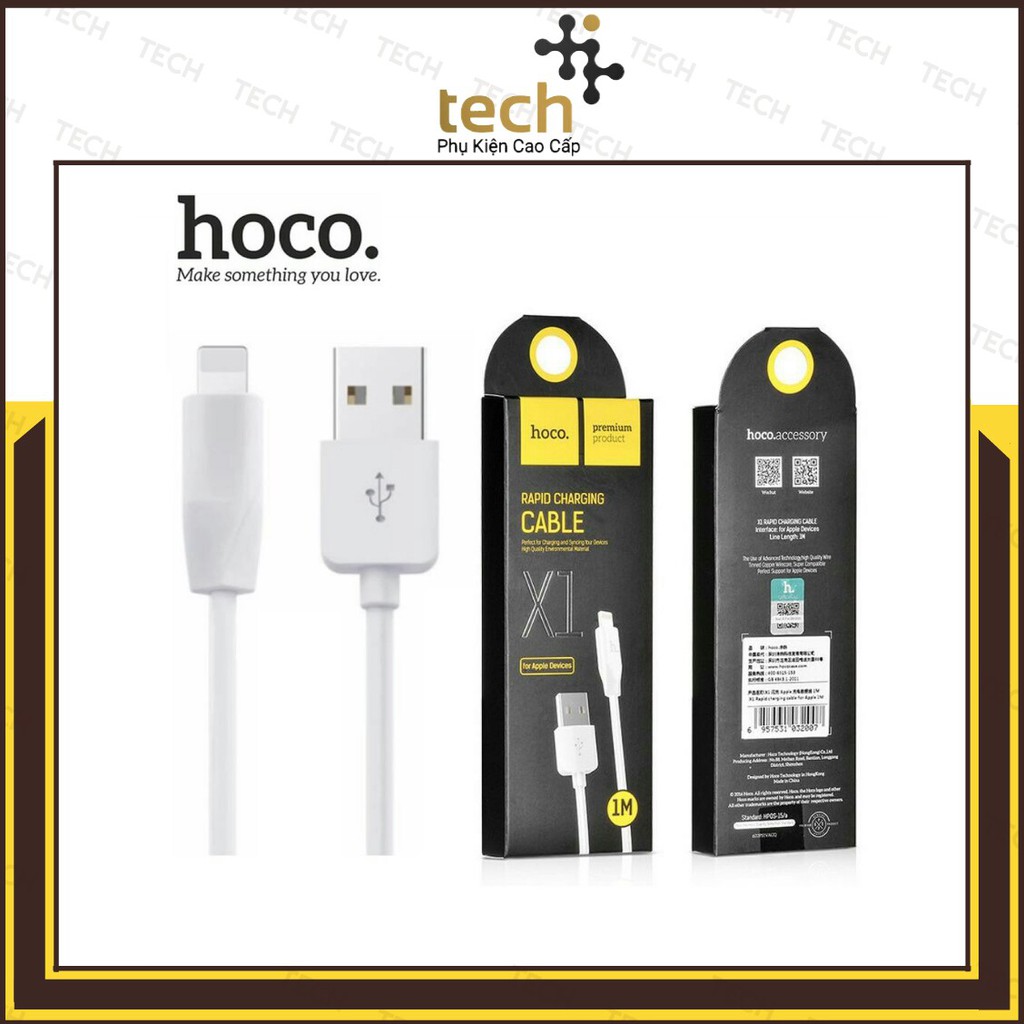 Cáp Sạc Nhanh Hoco 2.4A X1 Cho Iphone/Android ✔CHÍNH HÃNG ✔BẢN NÂNG CẤP