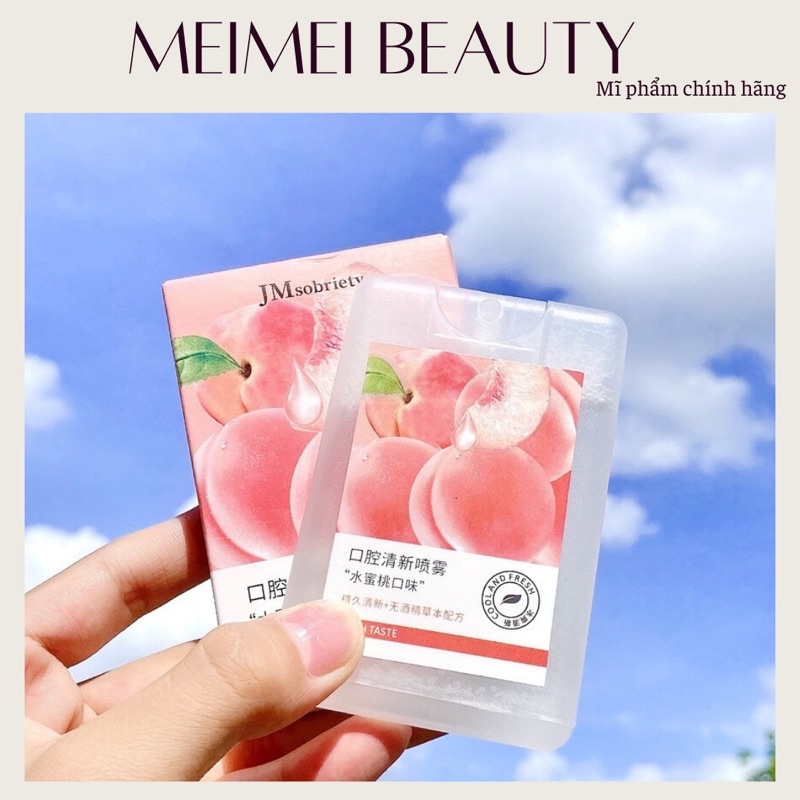 Xịt thơm miệng vị đào vị bạc hà Heyxi MeiMei Beauty