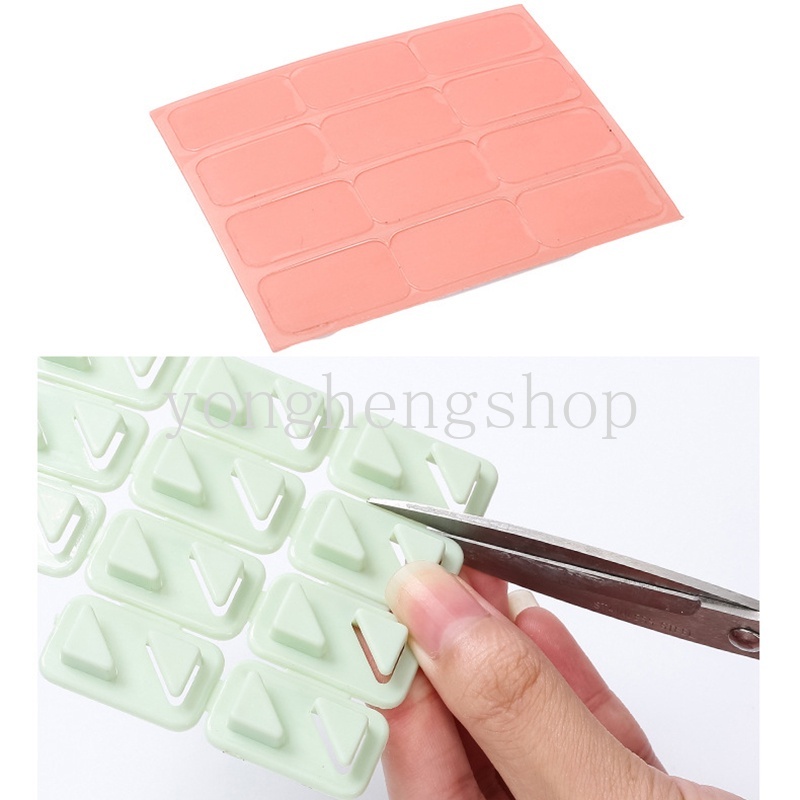 Set 12 kẹp giữ dây cáp gắn tường tự dính tiện lợi cho gia đình / văn phòng
