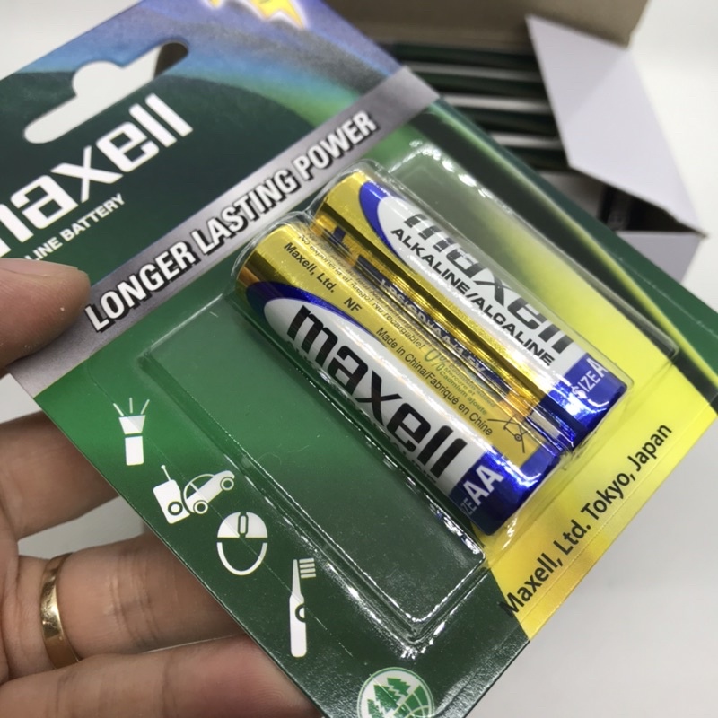 Vĩ 2 Viên pin MAXELL 2A (AA)/ 3A(AAA) ALKALINE 1,5V dùng cho máy đo huyết áp, đồng hồ treo tường, đồ chơi