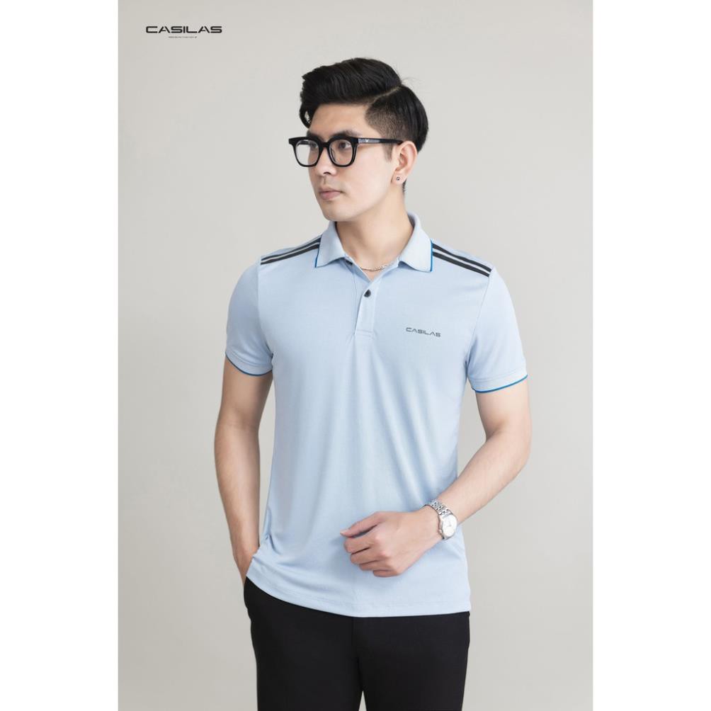 Áo thun nam tay ngắn cổ bẻ, vải CVC cao cấp mềm mịn và thấm hút mồ hôi, chuẩn form regular fit thanh lịch sang trọng