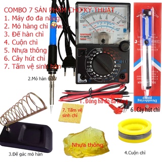 [FREE SHIP => 50K ] Bộ mỏ hàn chì 60w và 6 món dụng cụ kỹ thuật