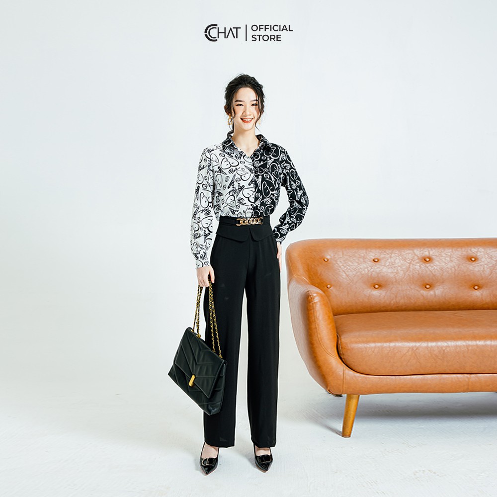 Quần suông cạp xích CChat Clothes