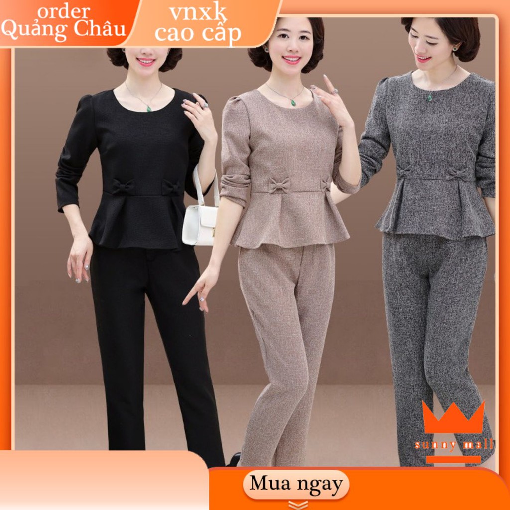 Đồ bộ dài tay mẹ cao cấp có size Đại