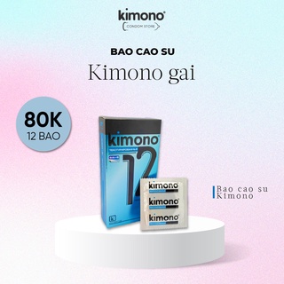 Bao cao su Kimono có gai siêu mỏng 0.03mm màu xanh Blue