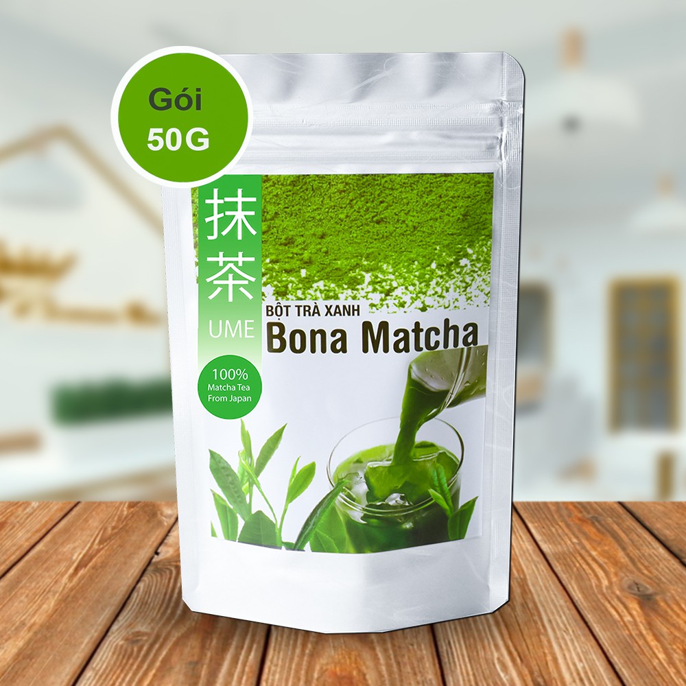 50 Gram - Bột Trà Xanh Nhật Bản Cao Cấp - Bona Matcha - 100% Trà Xanh Nhập Khẩu Từ Nhật