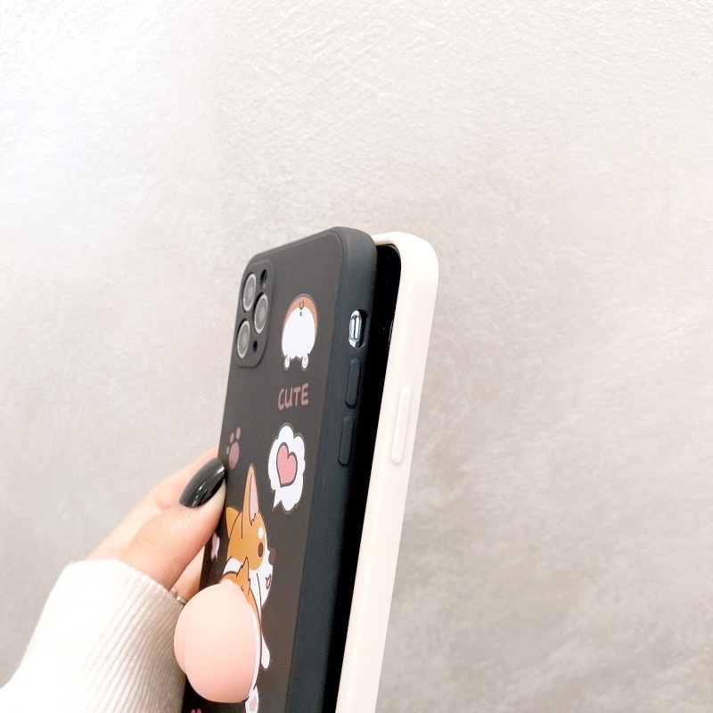 Ốp lưng iphone chó Corgi gắn đào mông ip6/ 6s/ 6pl/ 6spl/ 7/ 7pl/ 8/ 8pl/ x/ xsmax/ 11/ 11pro/ 11prm/ 12/ 12pro/ 12prm