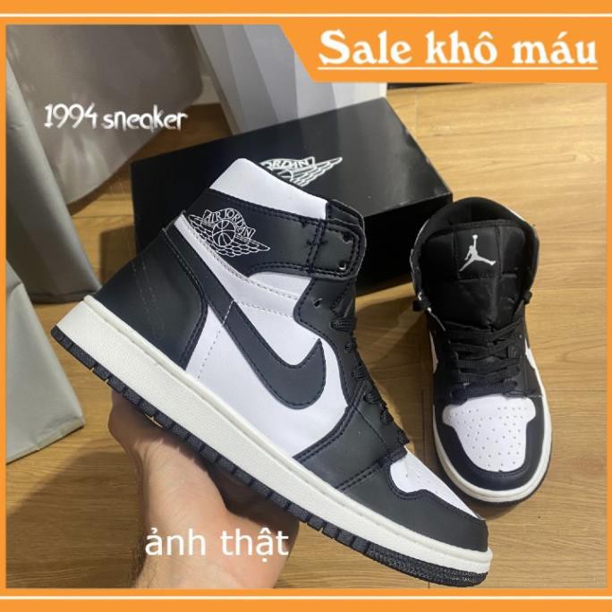 Giày jordan 1 cổ Cao❤️full bill + box❤️ jordan đen trắng cổ cao [ảnh thật + video] jordan panda | WebRaoVat - webraovat.net.vn