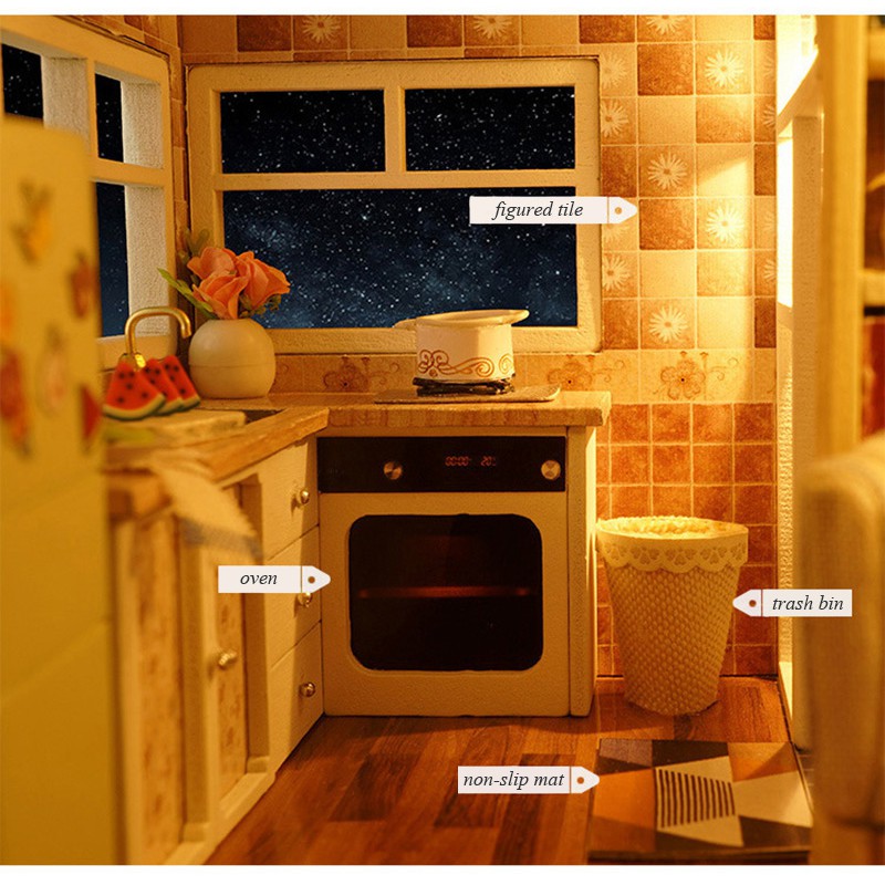 Mô Hình Lắp Ghép Nhà Gỗ DIY: Waiting For The Time L020