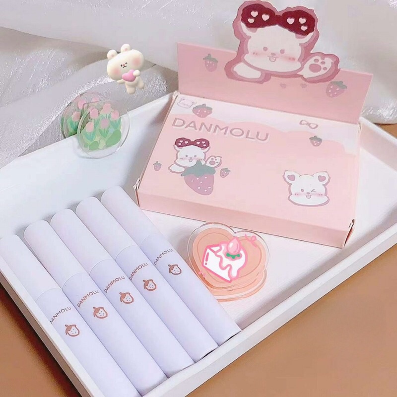Sét son kem Danmolu hồng 5 cây