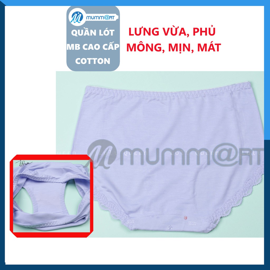 Hộp quần lót nữ xuất khẩu cotton MB cạp cao xuất Nhật 4 chiếc 4 màu khác nhau dưới 58kg- Mummart