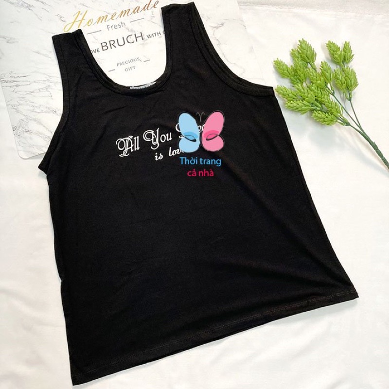 Áo Thun 3 lỗ bản to Cho Nữ Freesize từ 50-58kg thun lạnh 4 chiều mềm dày vừa mặc - AO28